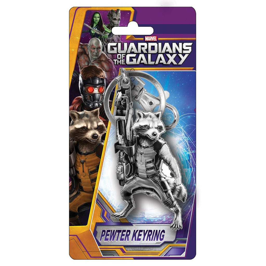 Guardians of the Galaxy Rocket Raccoon Pewter Keychain - Radar Toys
