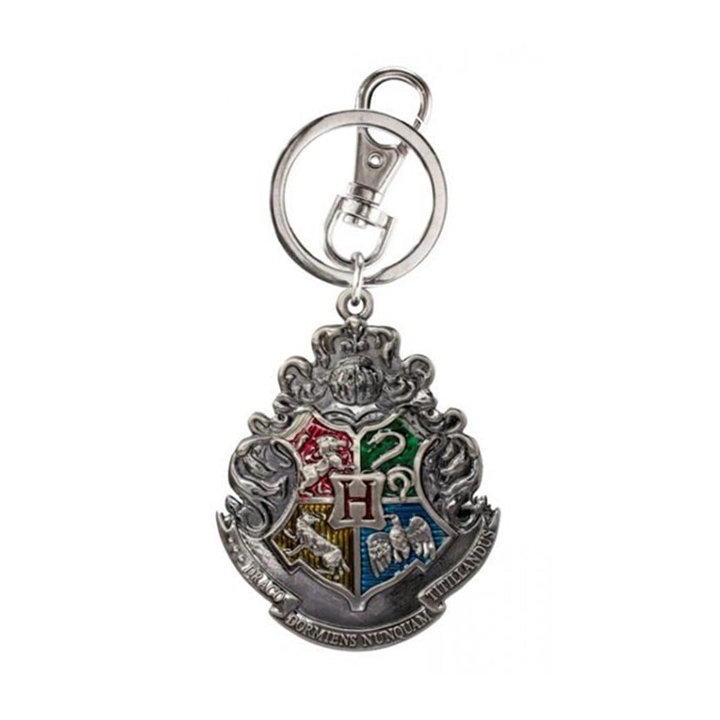 Harry Potter Hogwarts Crest Pewter Metal Keychain