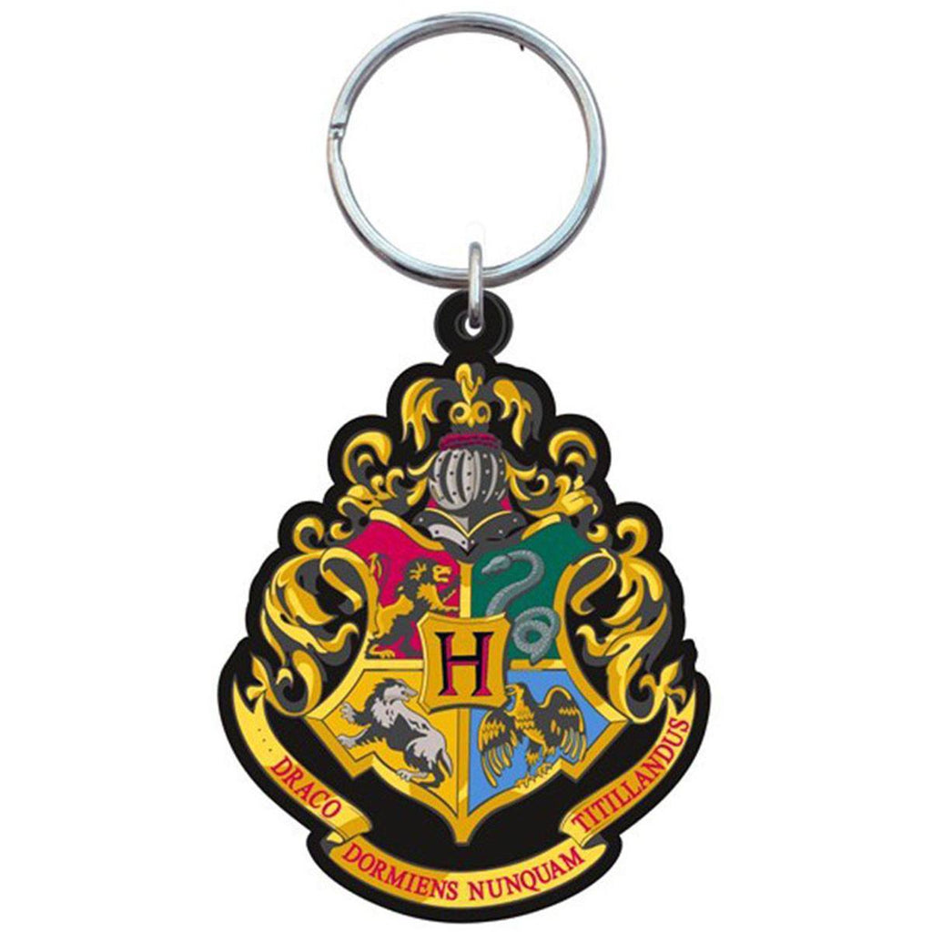 Harry Potter Hogwarts School Crest Rubber Keychain - Radar Toys