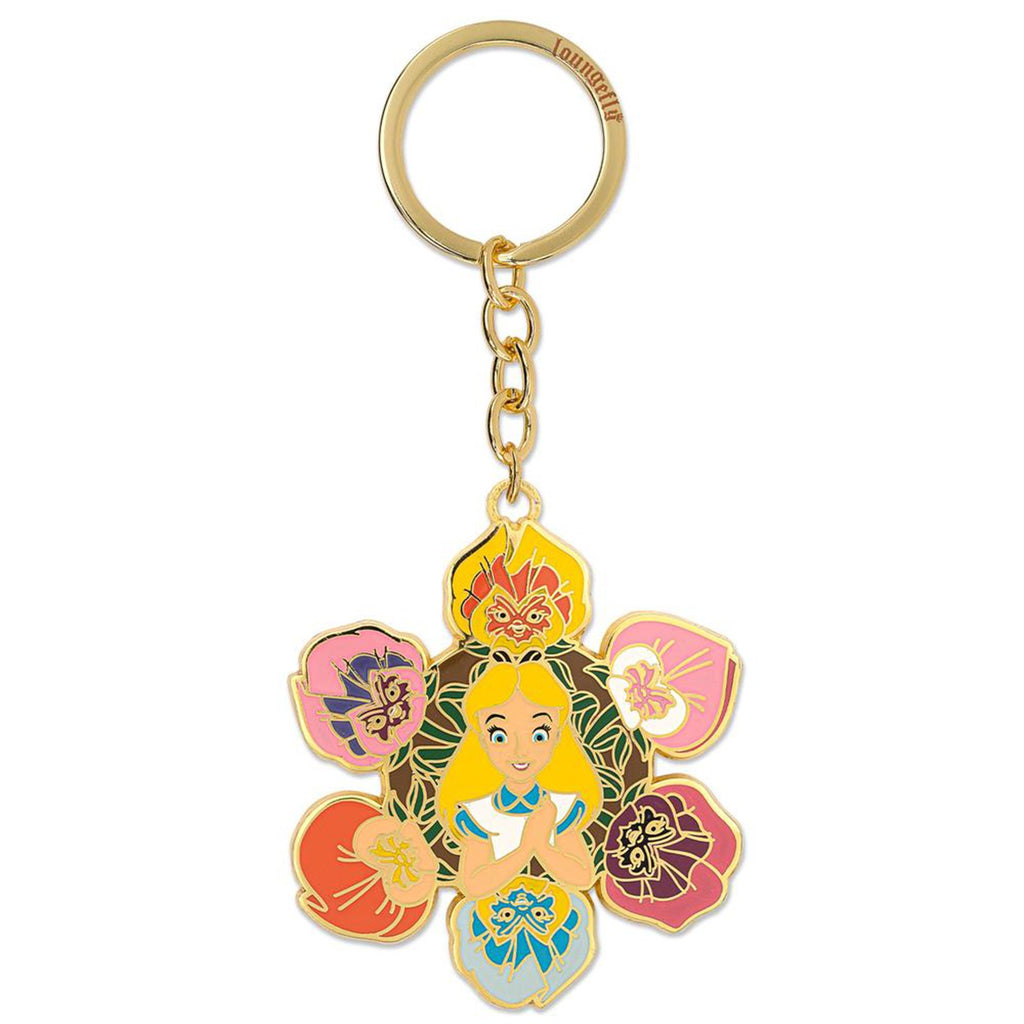Loungefly Disney Alice In Wonderland Flower 2.5 Enamel Keychain