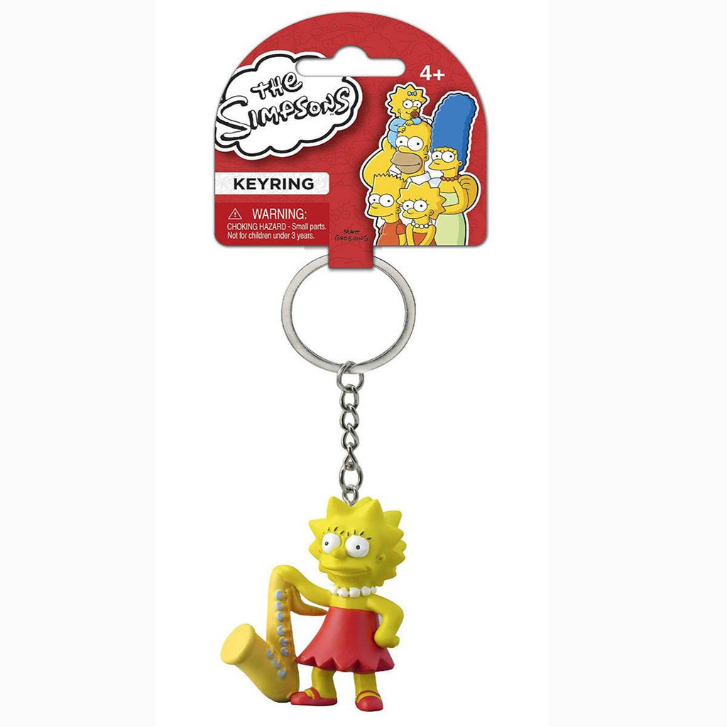 Simpsons Lisa With Saxamaphone Figure Keychain - Radar Toys