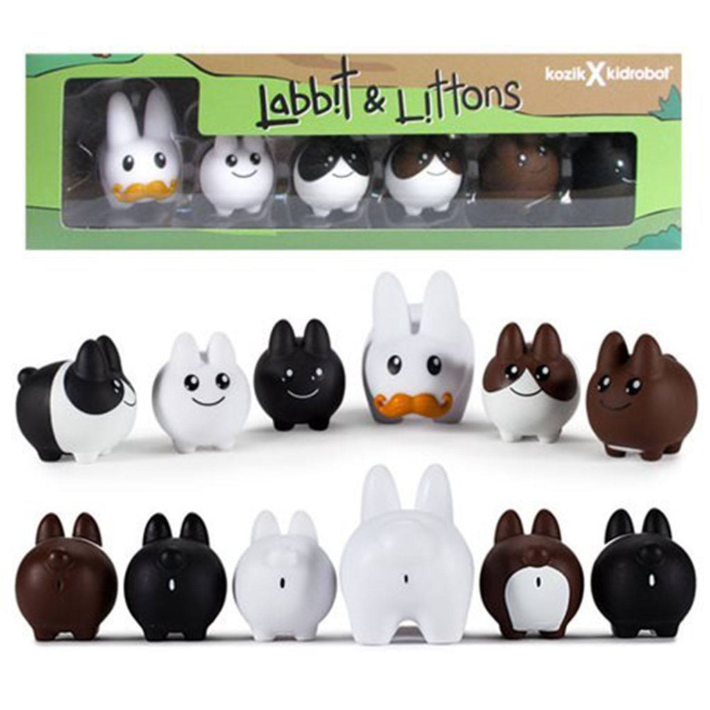 Kidrobot Labbit With Littons 6 Pack Vinyl Figures