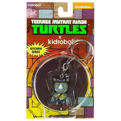 Kidrobot Teenage Mutant Ninja Turtles Rocksteady Mini Keychain Figure - Radar Toys
