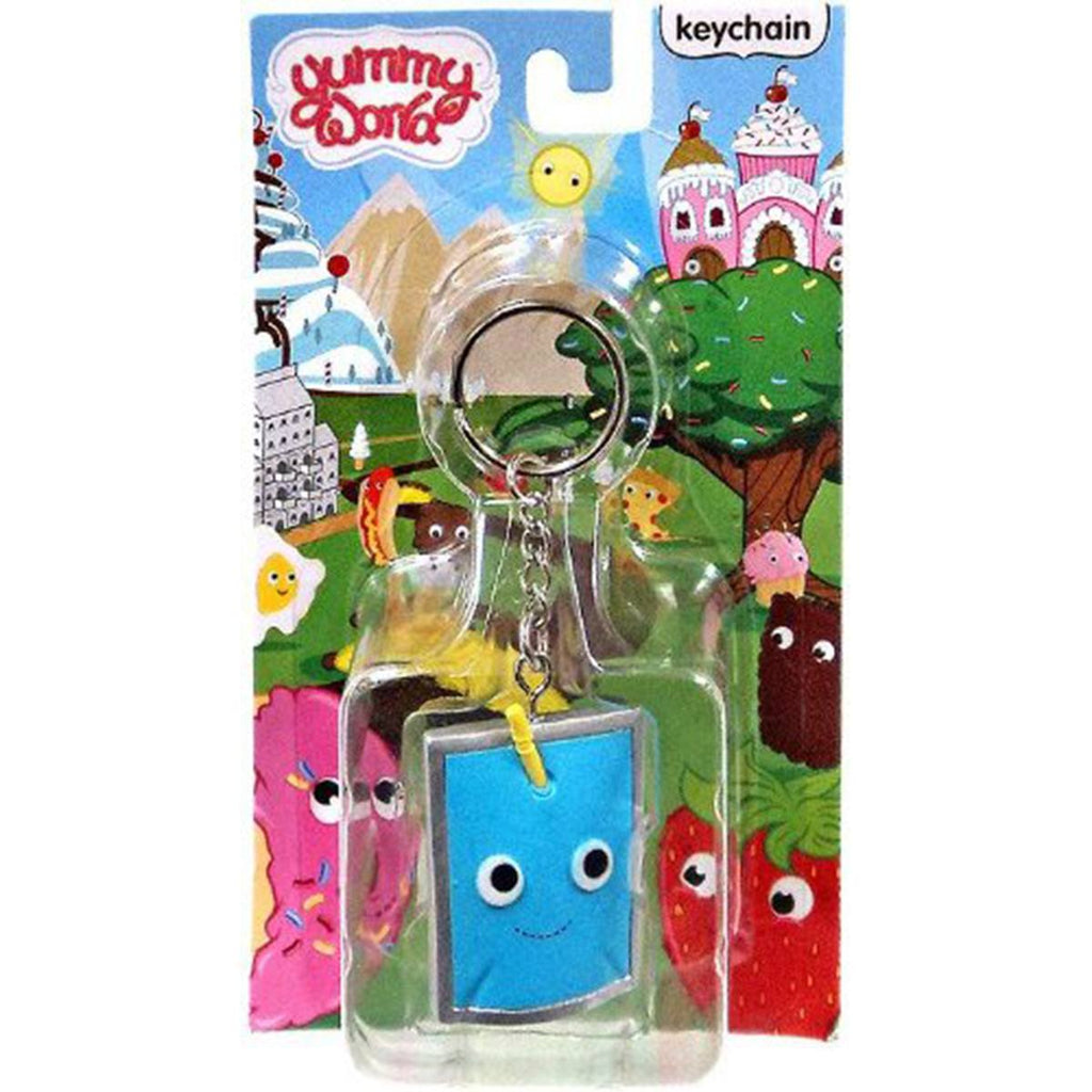 Kidrobot Yummy World Blue Juice Pack Vinyl Figure Keychain