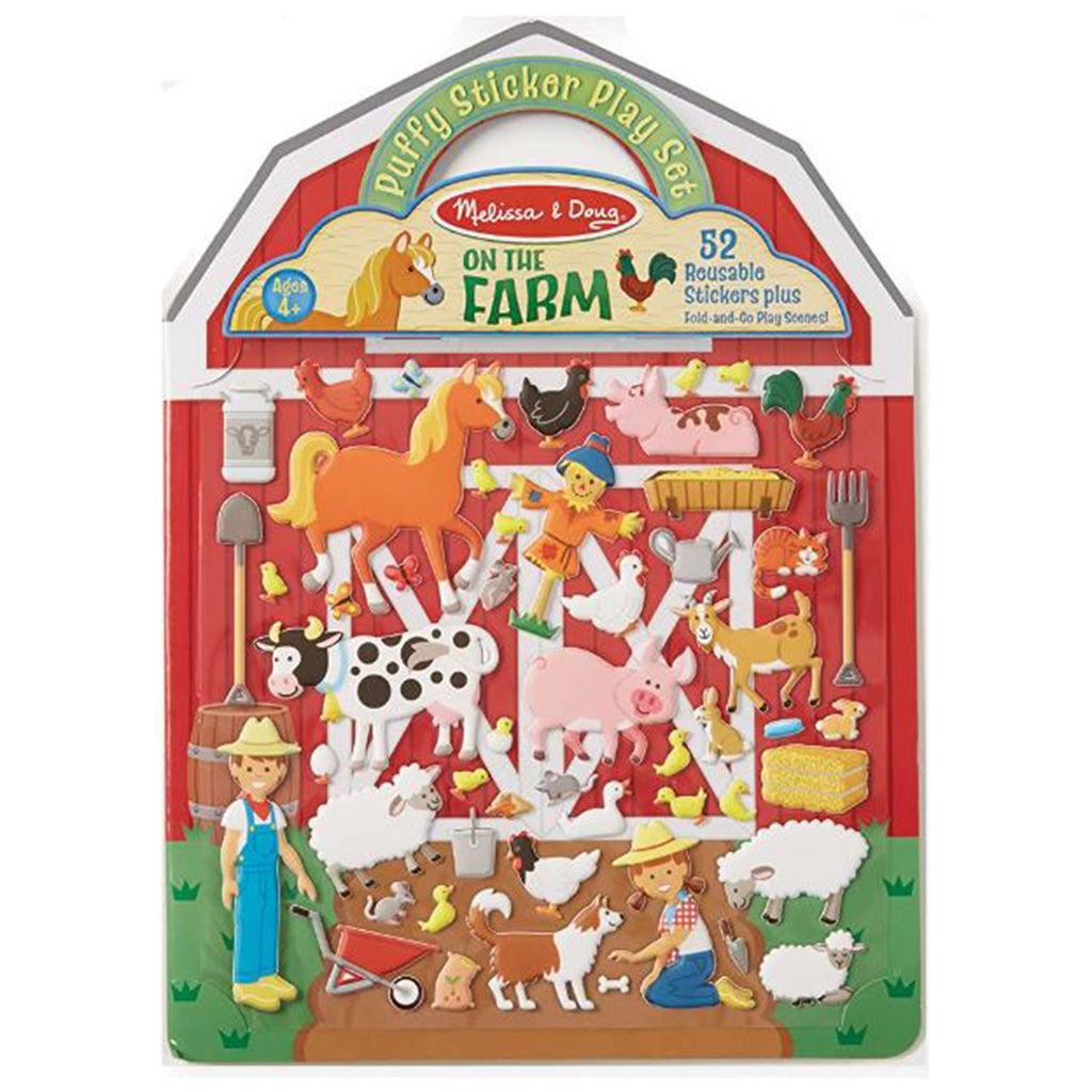 Melissa And Doug Farm Reusable Puffy Sticker Set