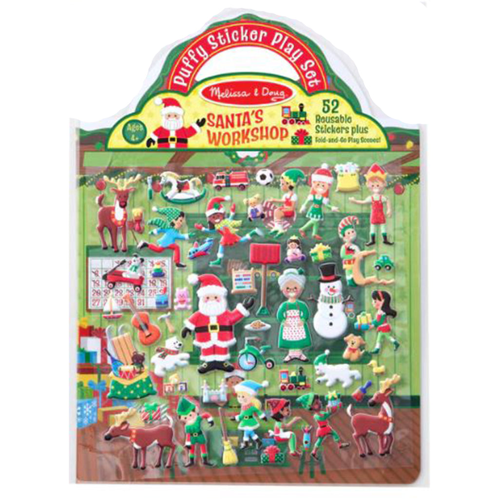 Melissa And Doug Santa's Workshop Reusable Puffy Sticker Set