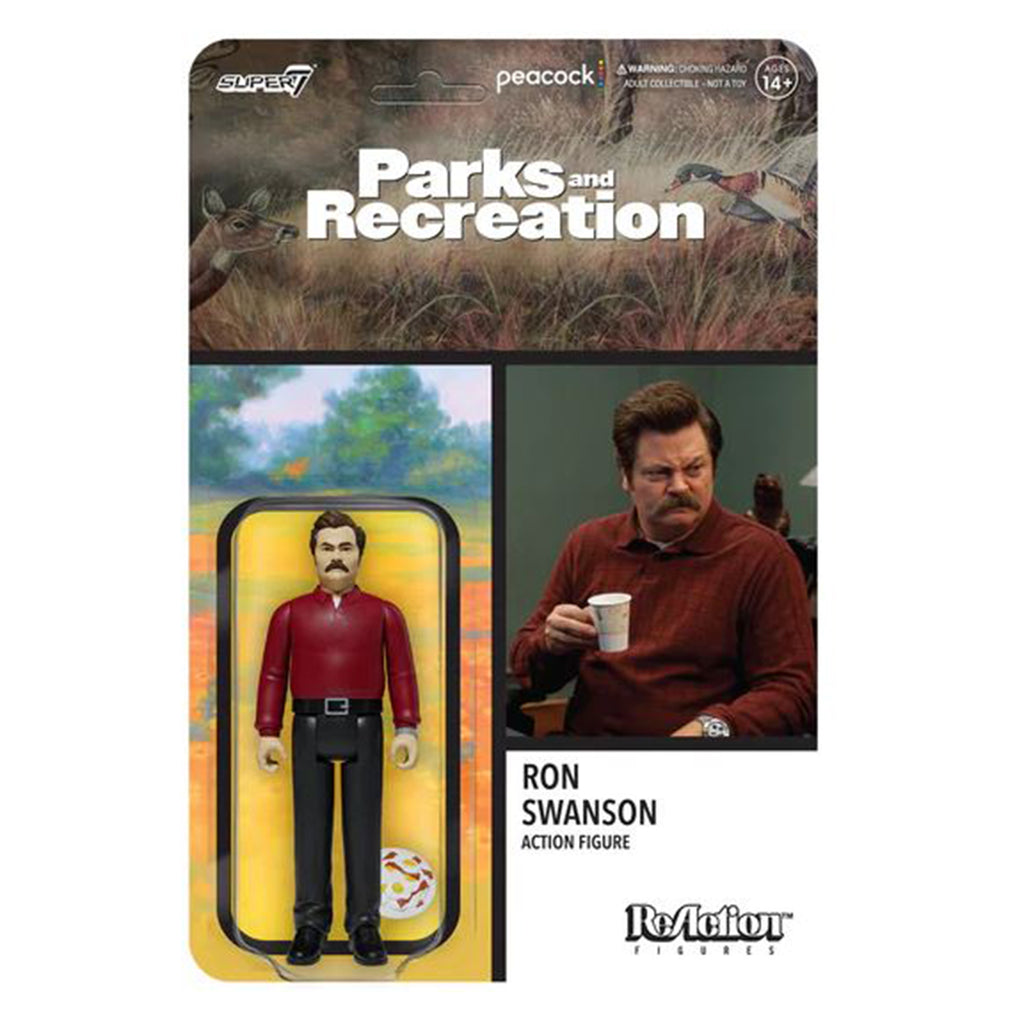 Super7 Parks And Recreation Ron Swanson Reaction Figure