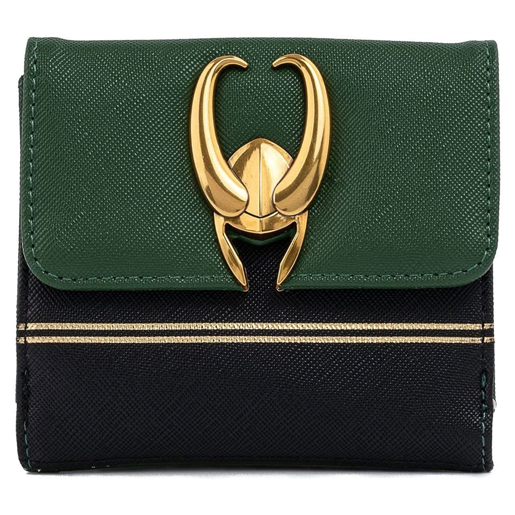 Loungefly Marvel Loki Hardware Wallet With Zip Coin Pouch