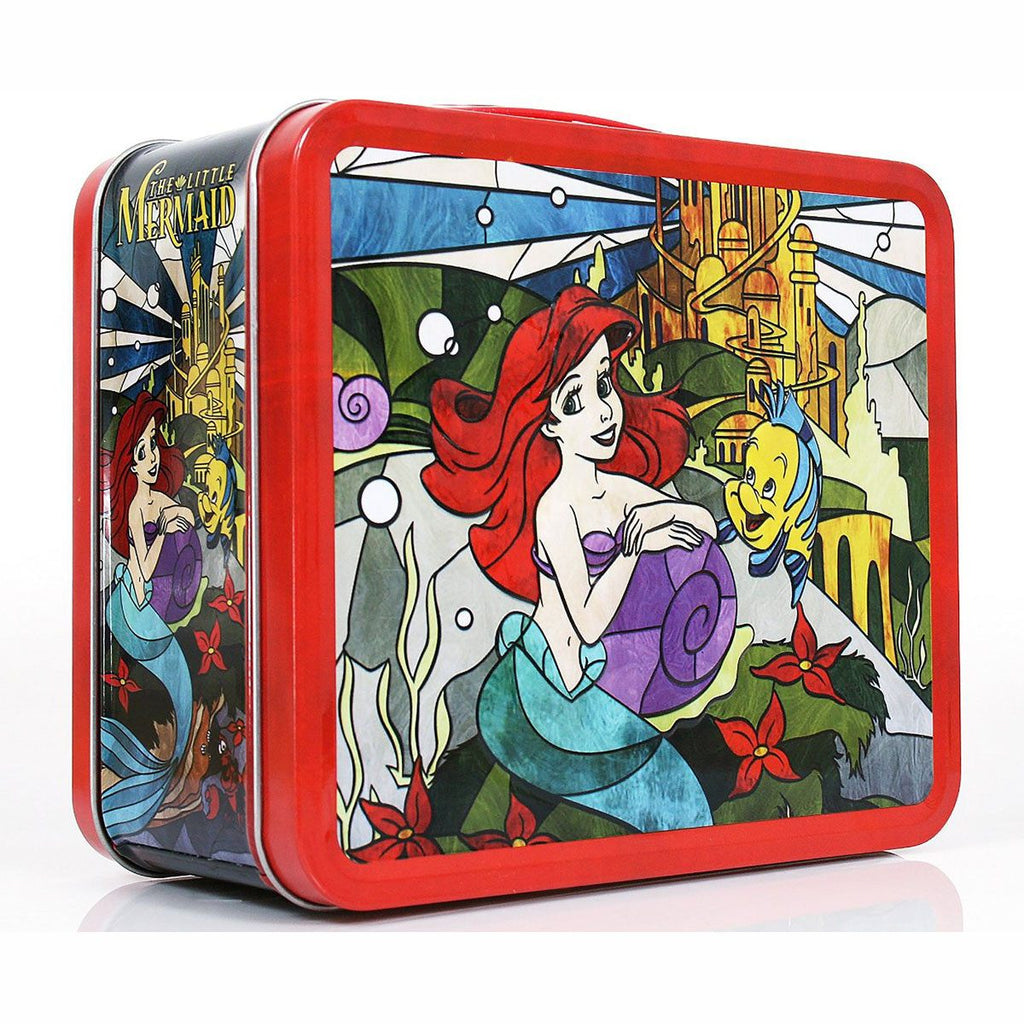 Disney Little Mermaid Metal Lunch Box Ariel And Flounder