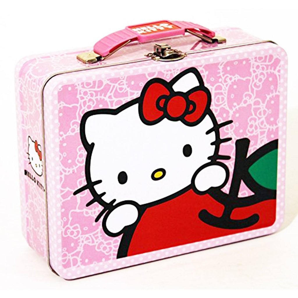 Hello Kitty Metal Carry All Tin Lunch Box Apple - Radar Toys