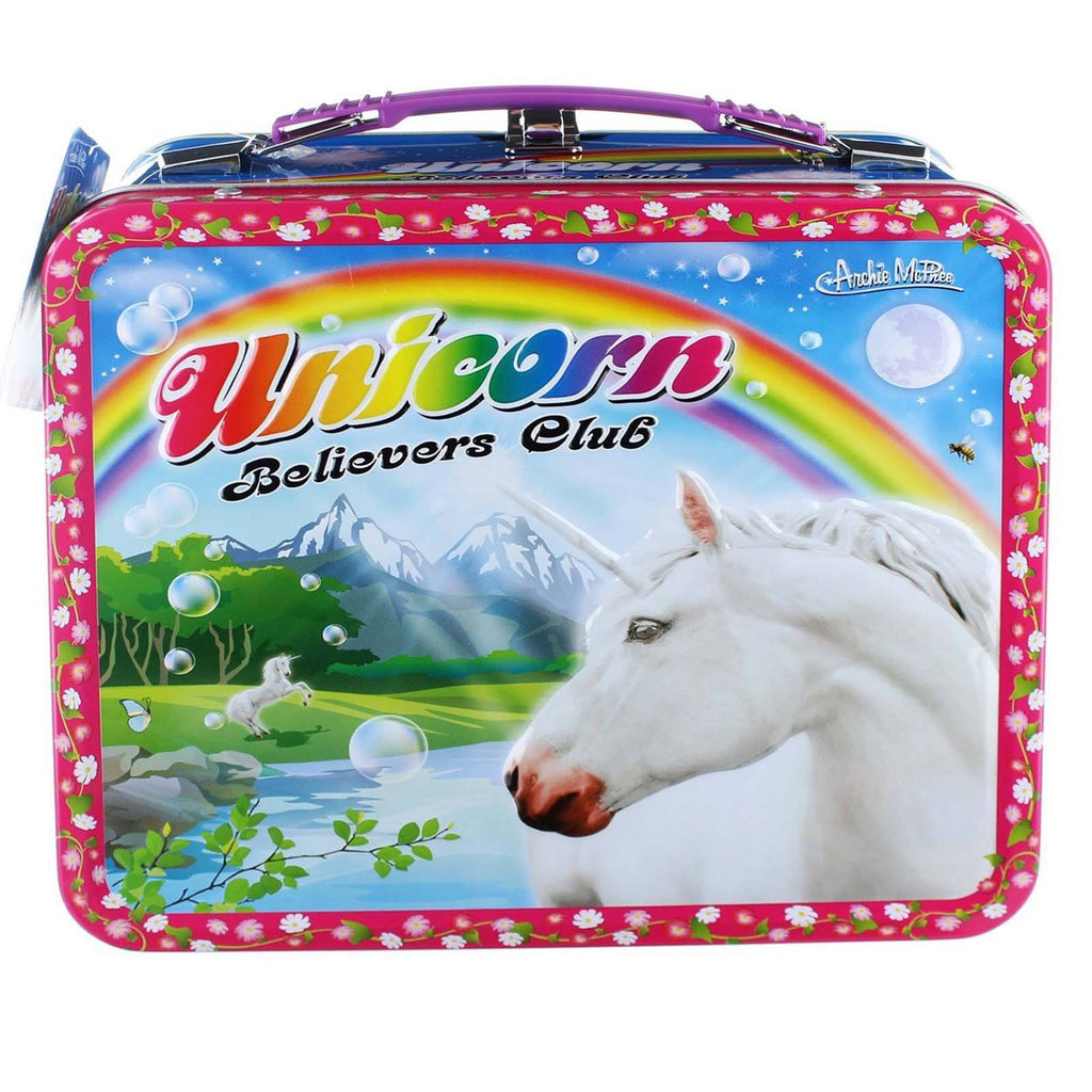 Unicorn Power Metal Tin Lunch Box