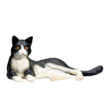 MOJO Cat Lying Black And White Animal Figure 387367 - Radar Toys