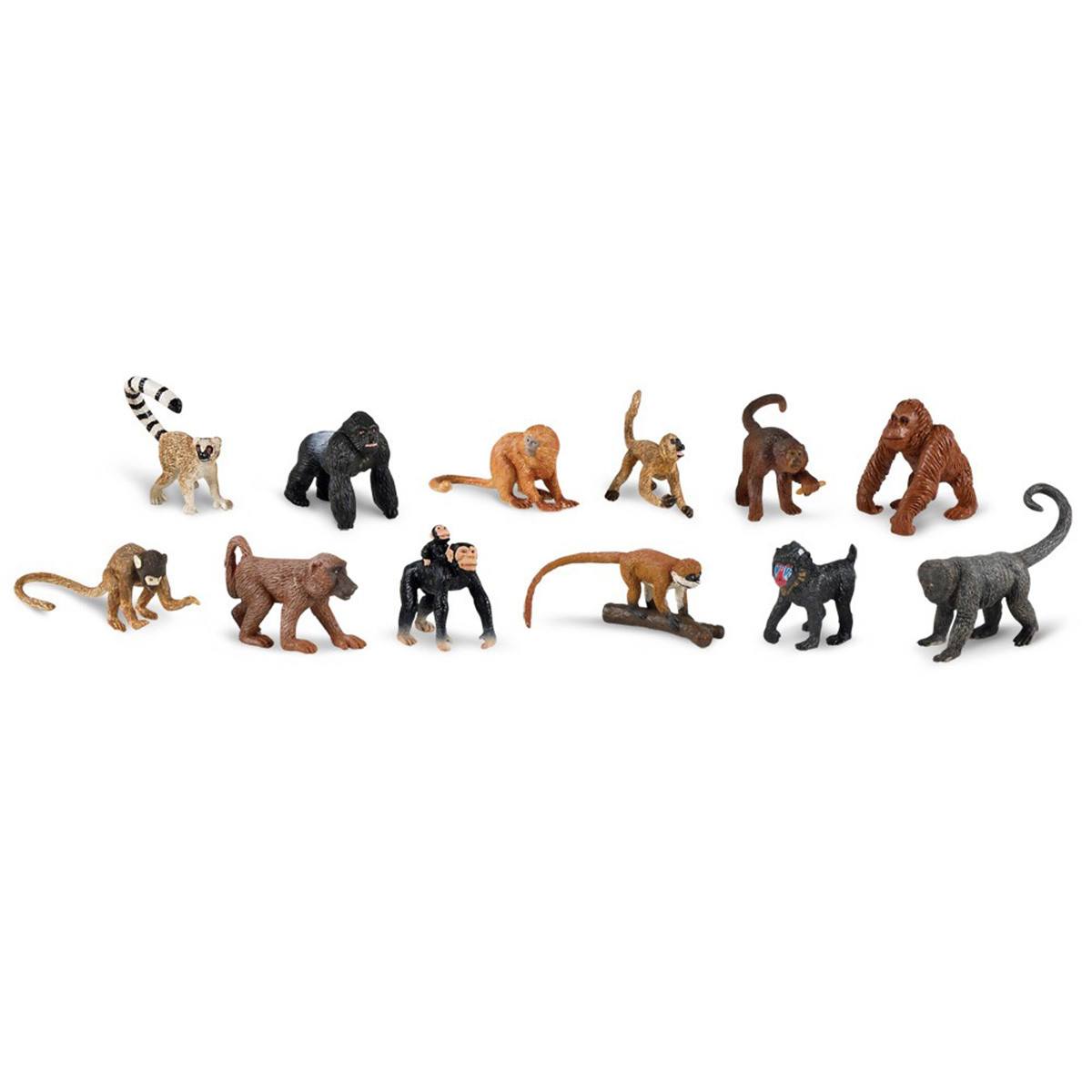 Safari Monkey & Apes Plastic Miniatures Toob