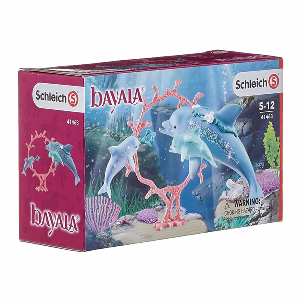 Schleich Dolphin Mum With Babies Bayala Figure Set 41463 - Radar Toys
