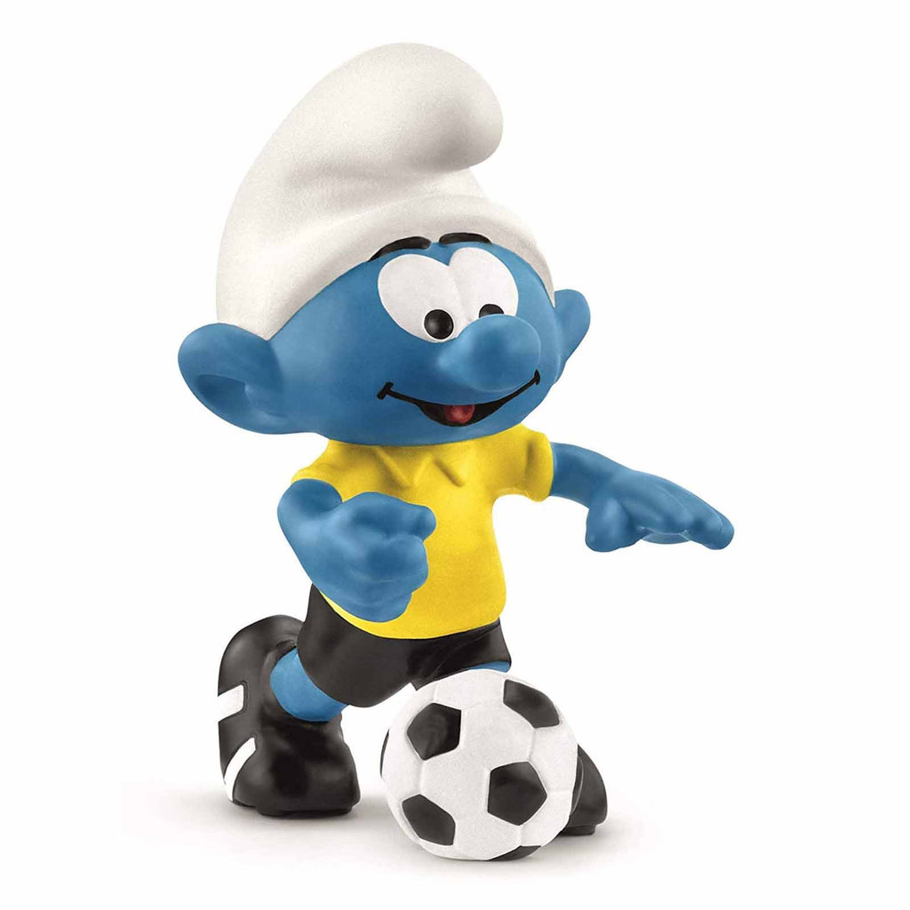 Schleich Smurfs Football Smurf With Ball Coach Figure 20806