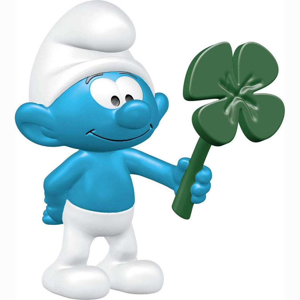 Schleich Smurfs Smurf With Clover Leaf Figure 20797