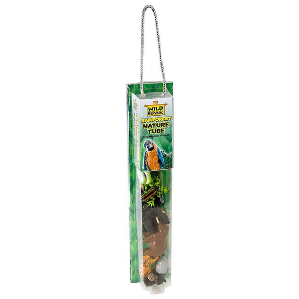 Tube Of Rainforest Figurines With Playmat