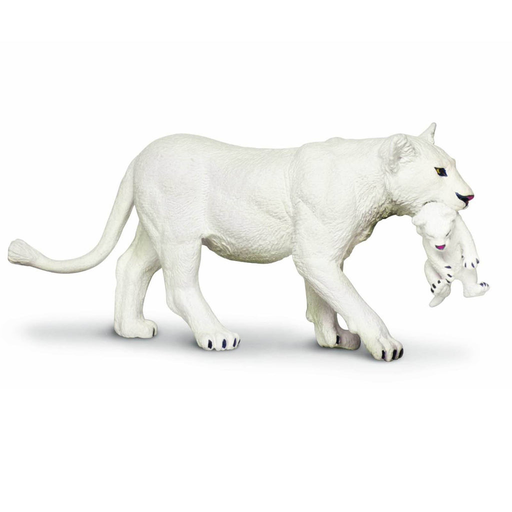 White Lioness With Cub Wildlife Figure Safari Ltd