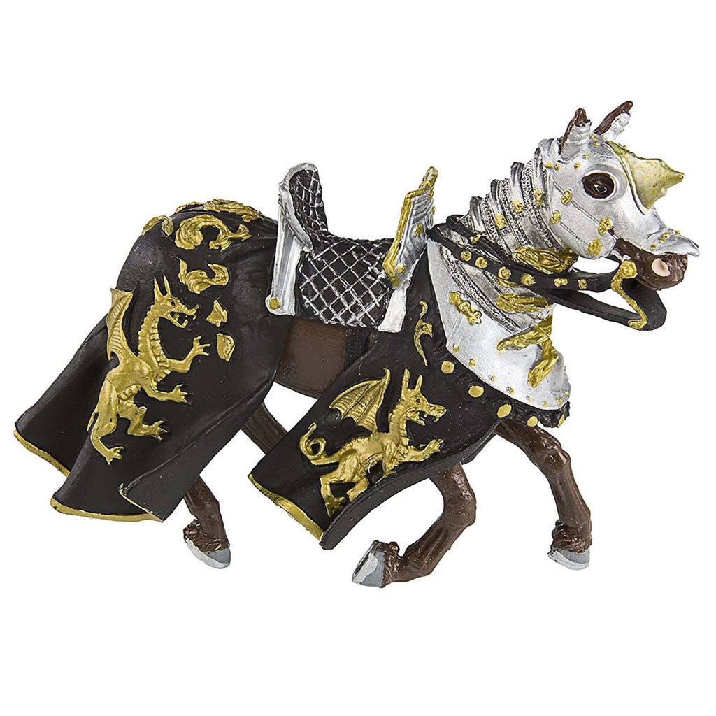 Horse With Black Robe And Gold Dragon Figure Safari Ltd