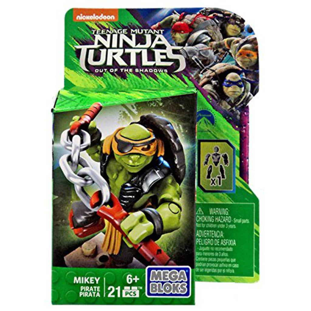 Mega Bloks Teenage Mutant Ninja Turtles Pirate Mikey Figure - Radar Toys
