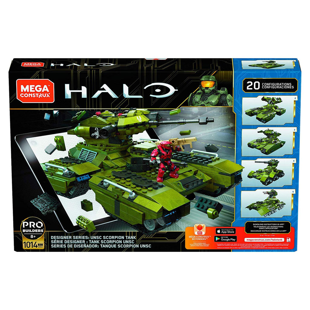Mega Construx Halo UNSC Scorpion Tank Pro Builder Set