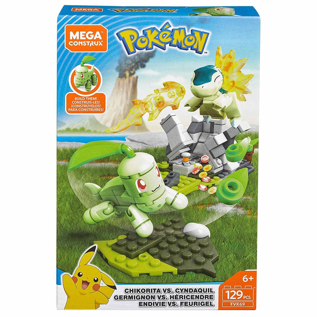 Mega Construx Pokemon Chikorita Vs Cyndaquil Building Set