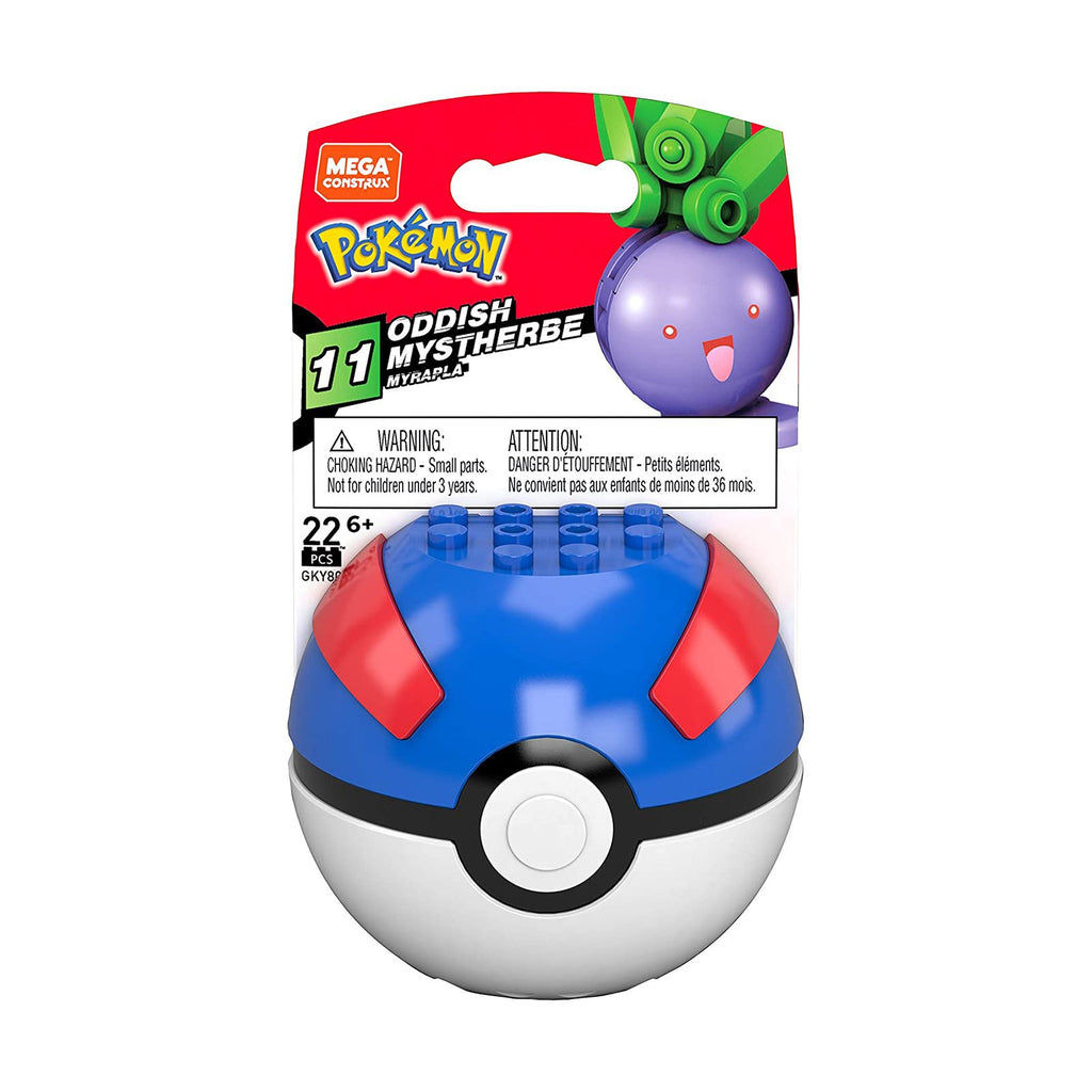 Mega Construx Pokemon Oddish Mystherbe Poke Ball Building Set