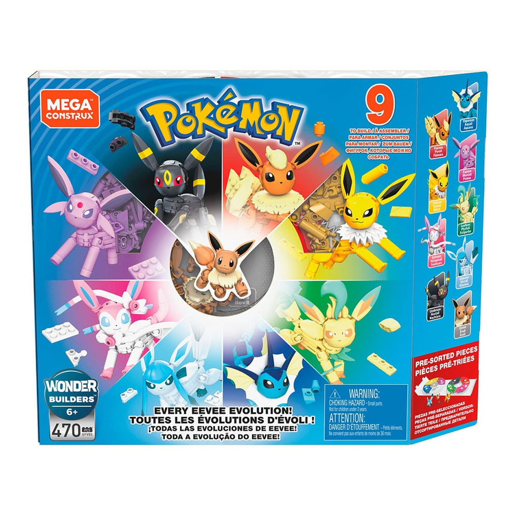 Mega Construx Pokemon Every Eevee Evolution Building Set - Radar Toys