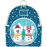 Loungefly Disney Snowman Minnie And Mickey Snow Globe Mini Backpack - Radar Toys