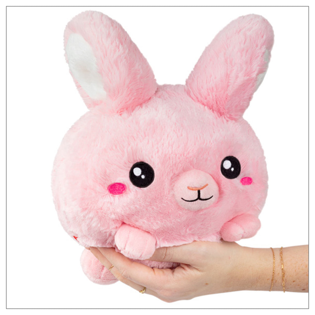 Squishable Mini Fluffy Bunny Pink 7 Inch Plush Figure - Radar Toys