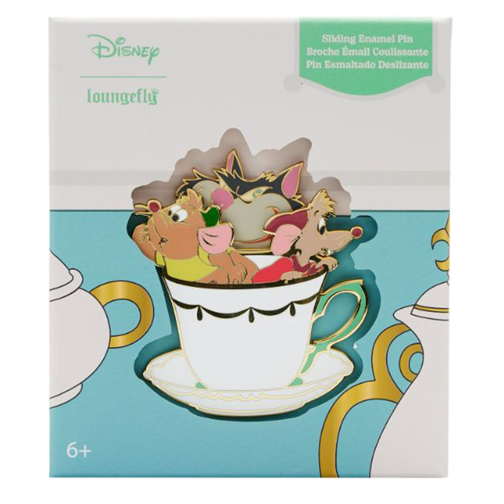 Loungefly Disney Cinderella Peeking Lucifer 3 Inch Collector Box Pin