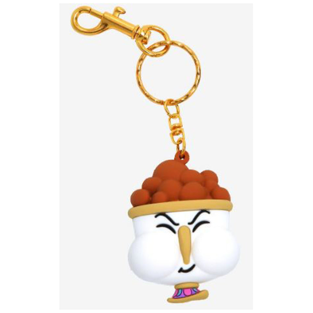 Loungefly Disney Beauty And The Beast Chip Bubbles 3D Metal Keychain