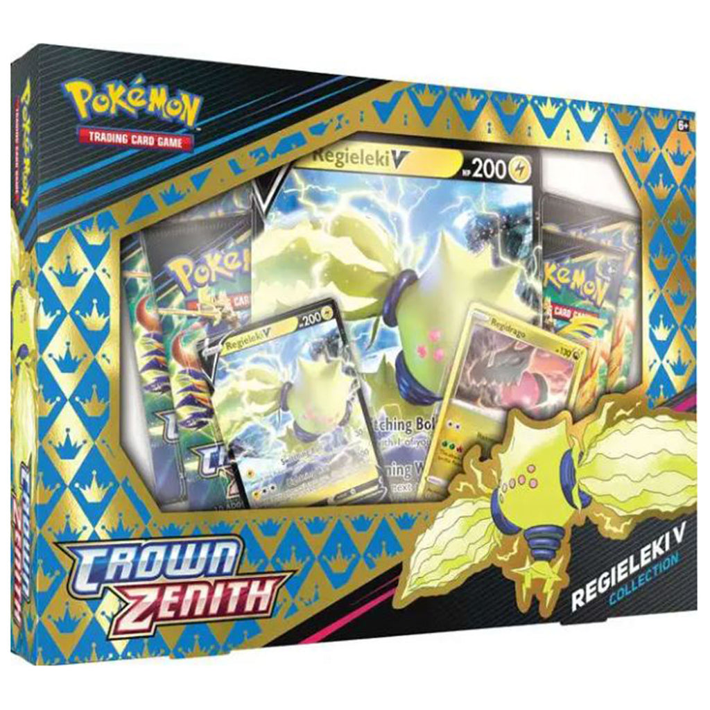 Pokemon Crown Zenith Regieleki V Collection Trading Card Game Set
