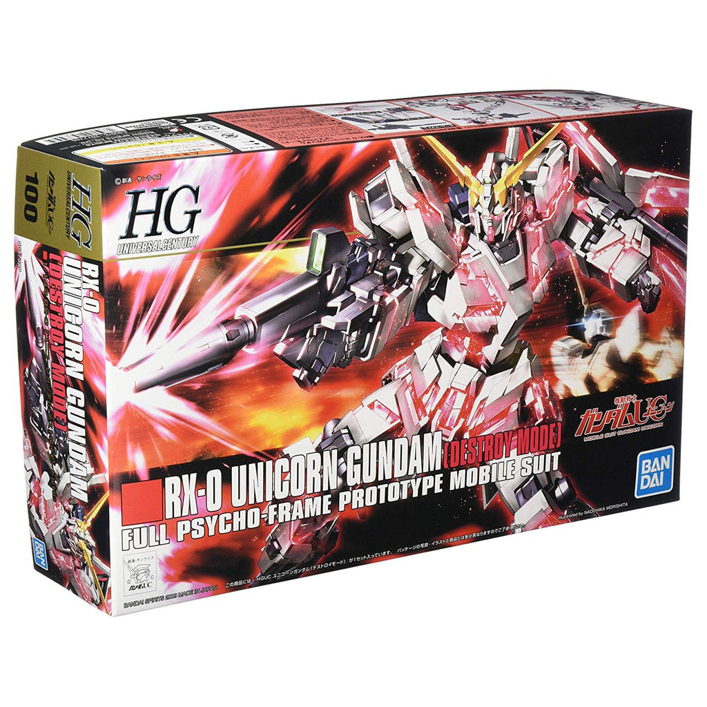 Bandai Gundam HG RX-0 Unicorn Destroy Mode Model Kit - Radar Toys