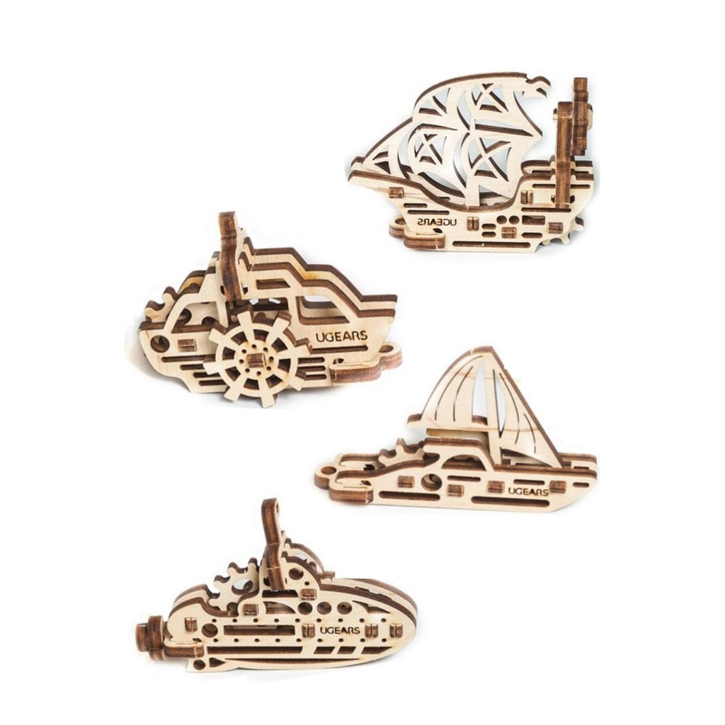 Ugears Mechanical U-Fidget Ships Model Set