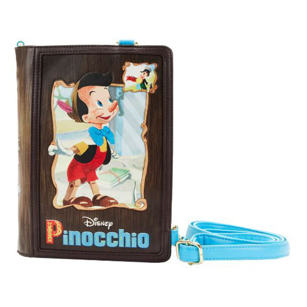 Loungefly Disney Classic Books Pinocchio Convertible Crossbody Bag Purse