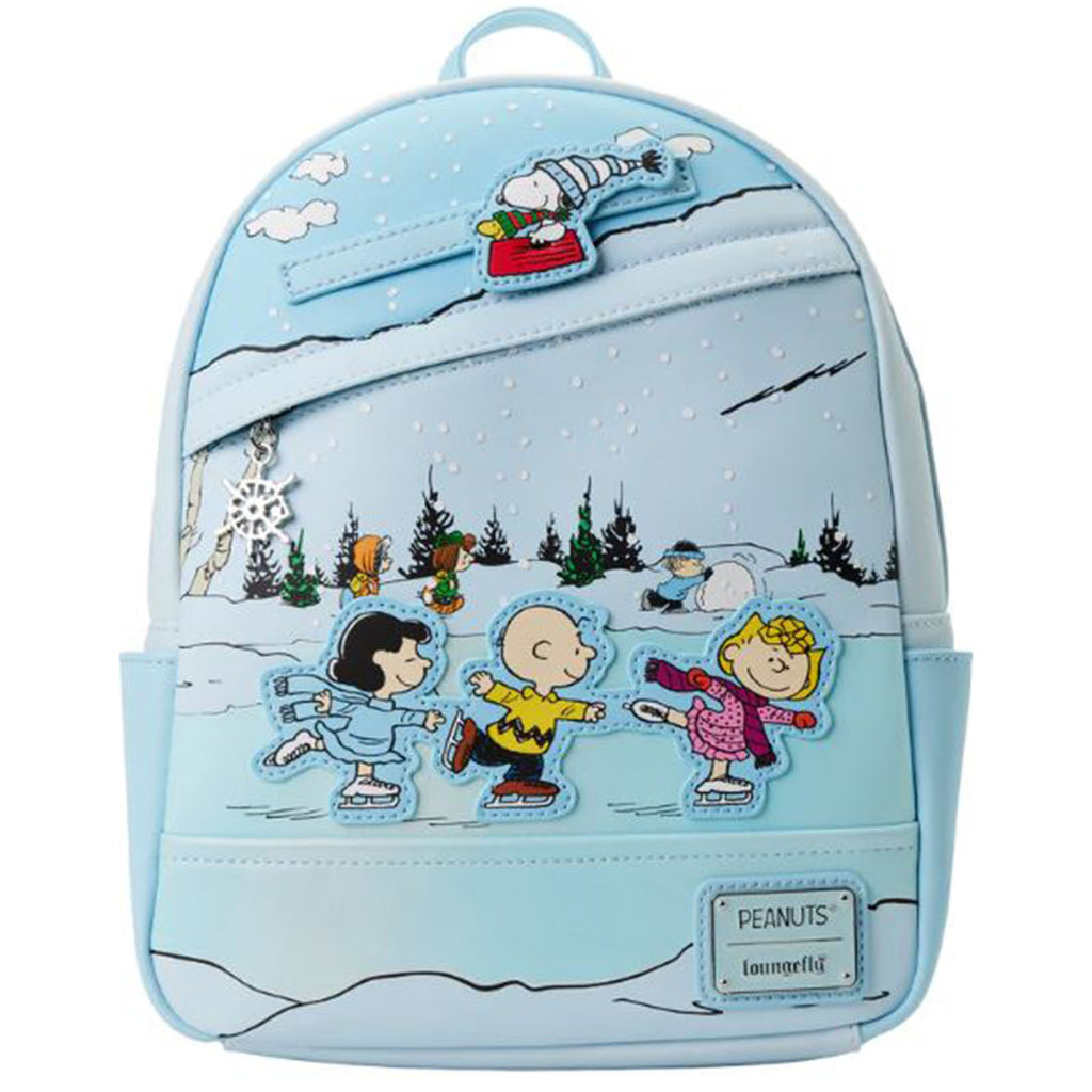 Loungefly Peanuts Charlie Brown Ice Skating Mini Backpack