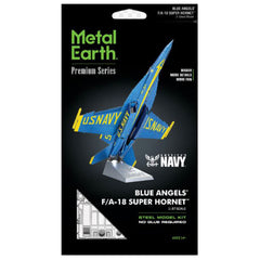 Metal Earth Iconx Navy Blue Angels FA-18 Super Hornet Model Kit - Radar Toys