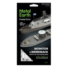 Metal Earth Iconx Ironclads Monitor And Merrimack Steel Model Kit - Radar Toys