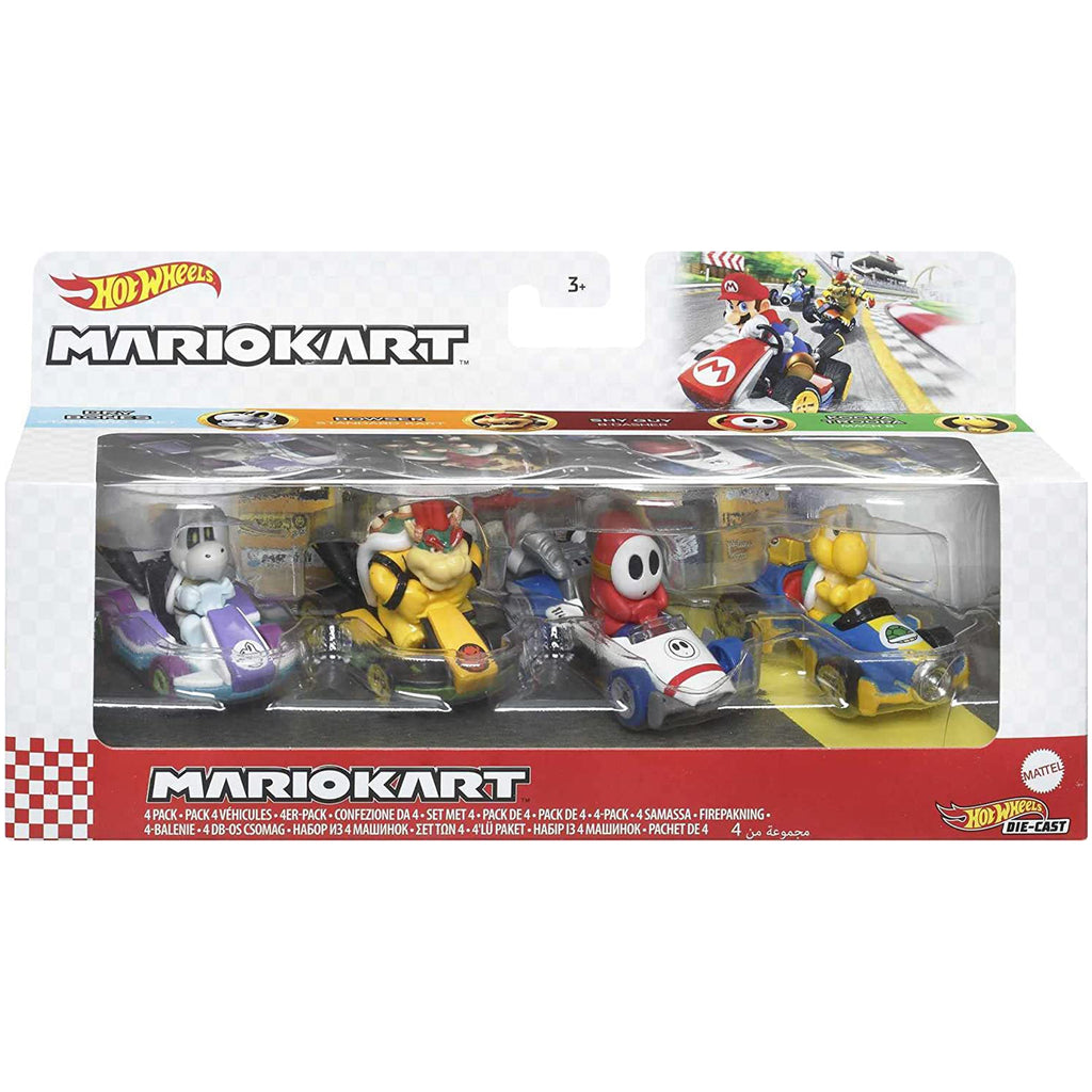 Hot Wheels Mario Kart 4 Pack Bowser Set