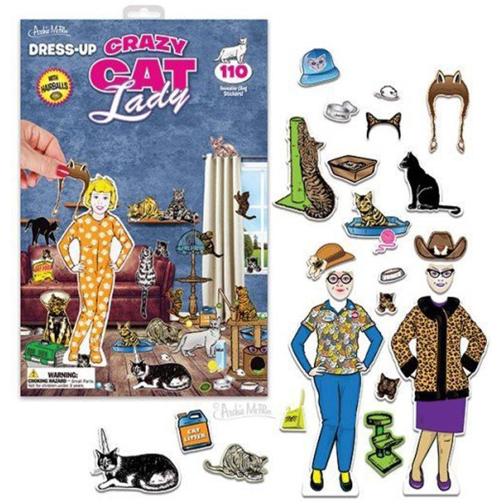 Crazy Cat Lady Dress-Up Sticker Set