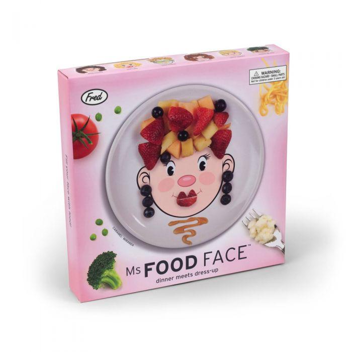FRED Ms. Food Face Ceramic Activity Plate