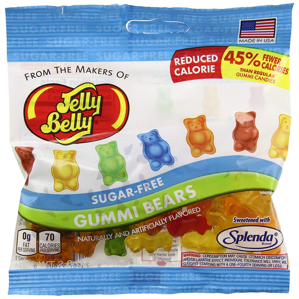 Jelly Belly Sugar-Free Gummi Bears 2.8 oz Flavored Candy