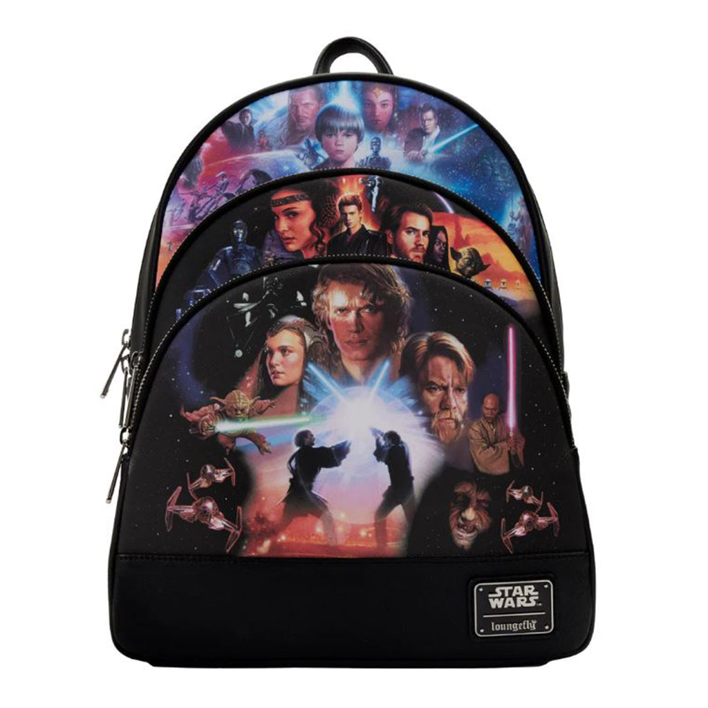 Loungefly Star Wars Trilogy Two Triple Pocket Mini Backpack