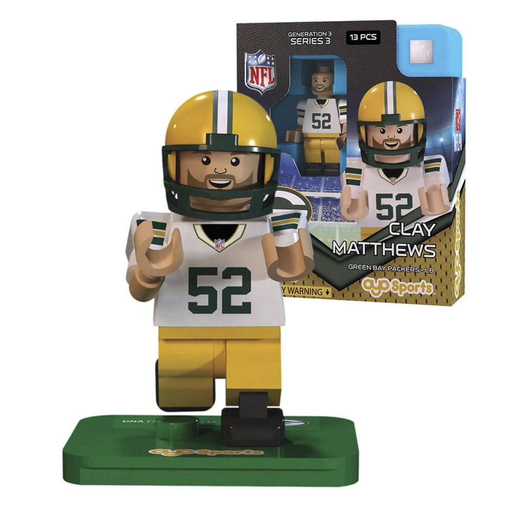 NFL Green Bay Packers Clay Matthews G3S3 OYO Mini Figure - Radar Toys