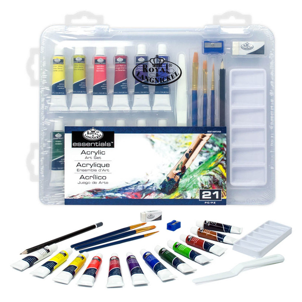Royal Brush Essentials 21 Piece Case Art Set - Radar Toys