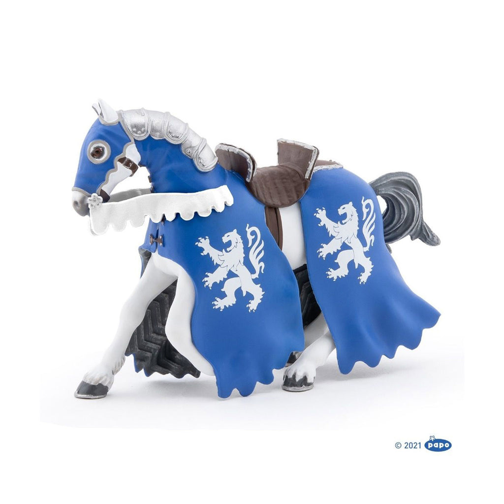 Papo Horse Of Blue Knight Animal Figure 39759 - Radar Toys