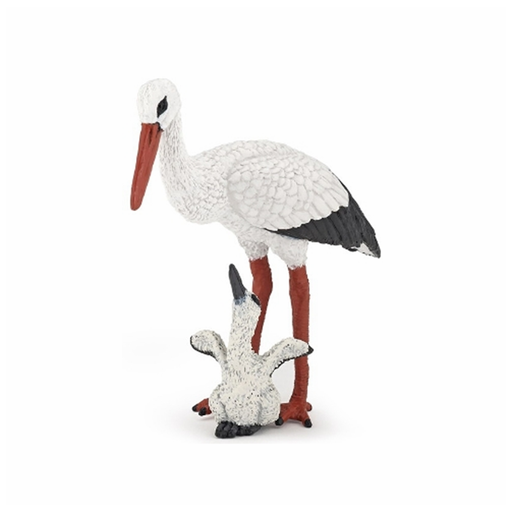 Papo Stork And Baby Stork Animal Figure 50159