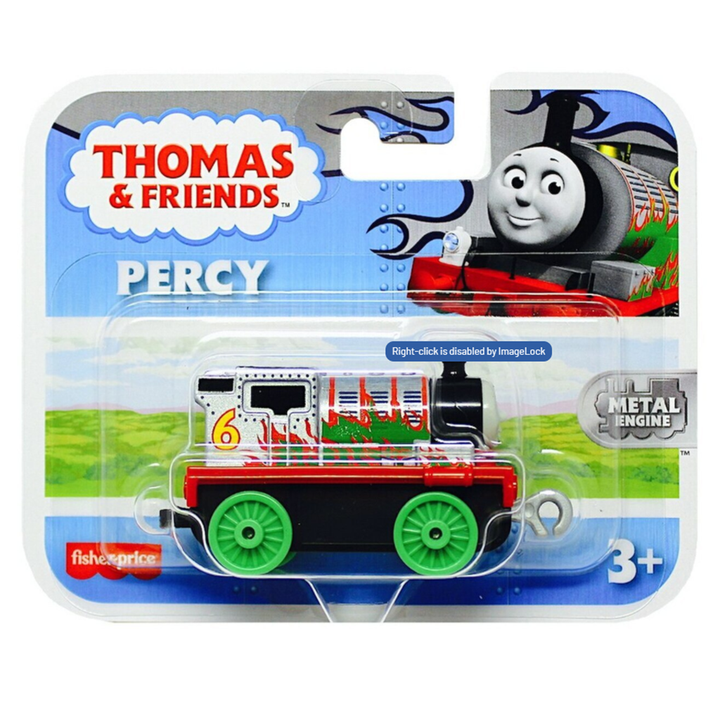 Thomas And Friends Small Engine Percy Green Flames Train