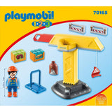 Playmobil 1-2-3 Construction Crane Building Set 70165 - Radar Toys